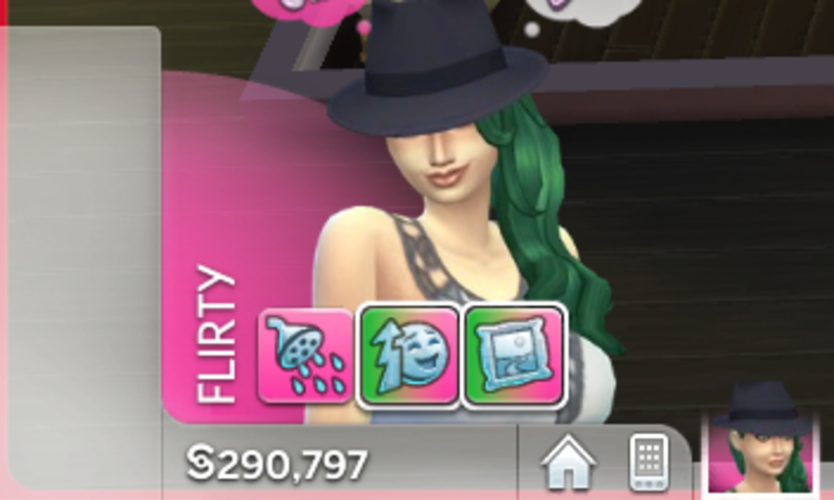 The Flirty emotion in The Sims 4.