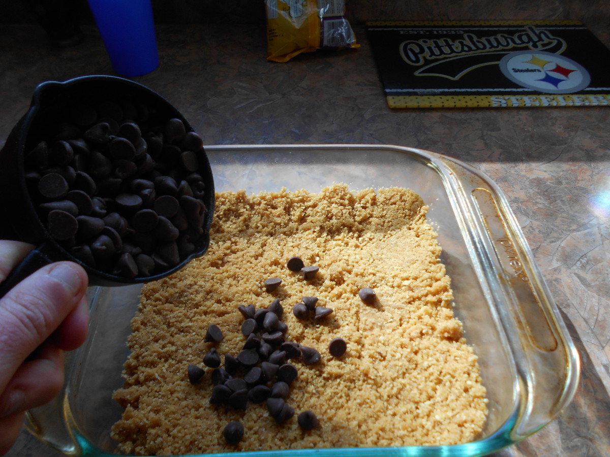Adding the chocolate chips