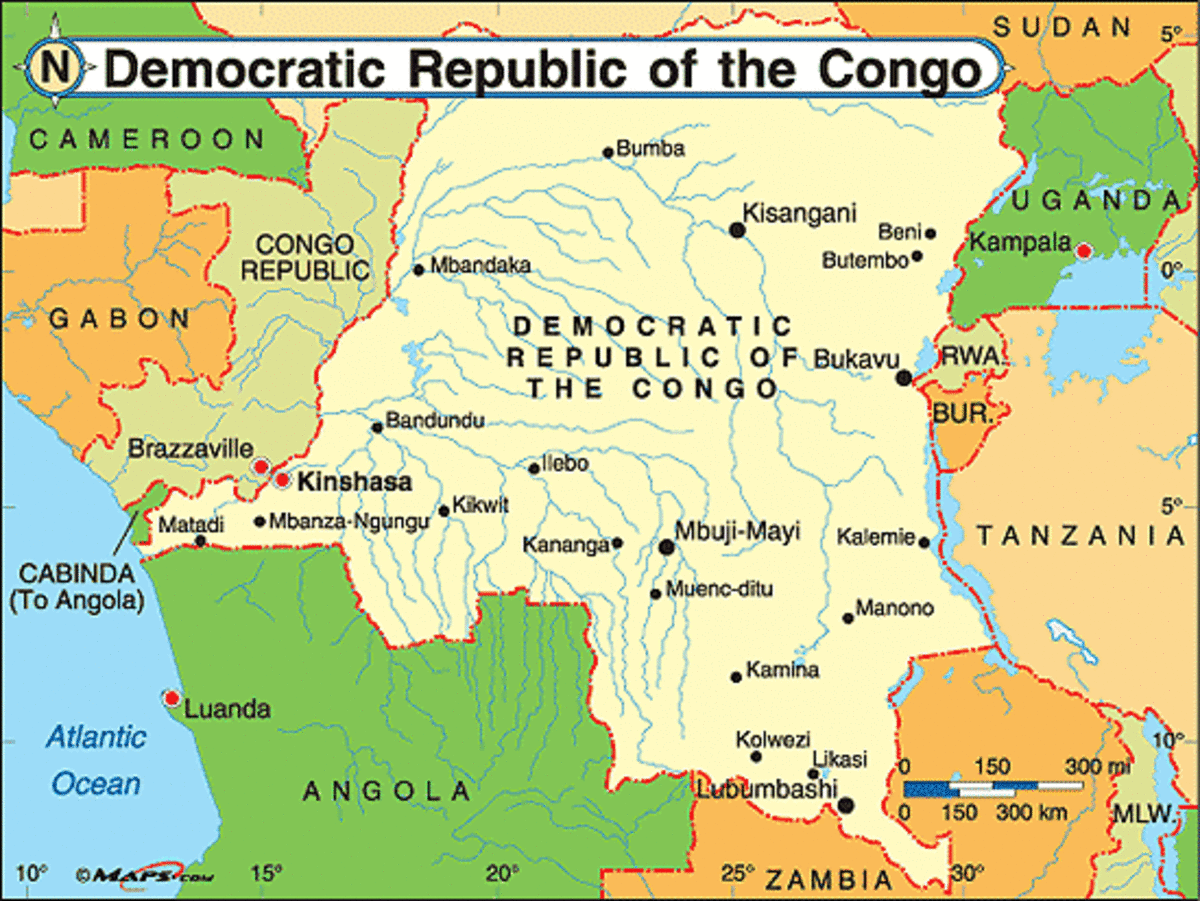 Map of D.R Congo