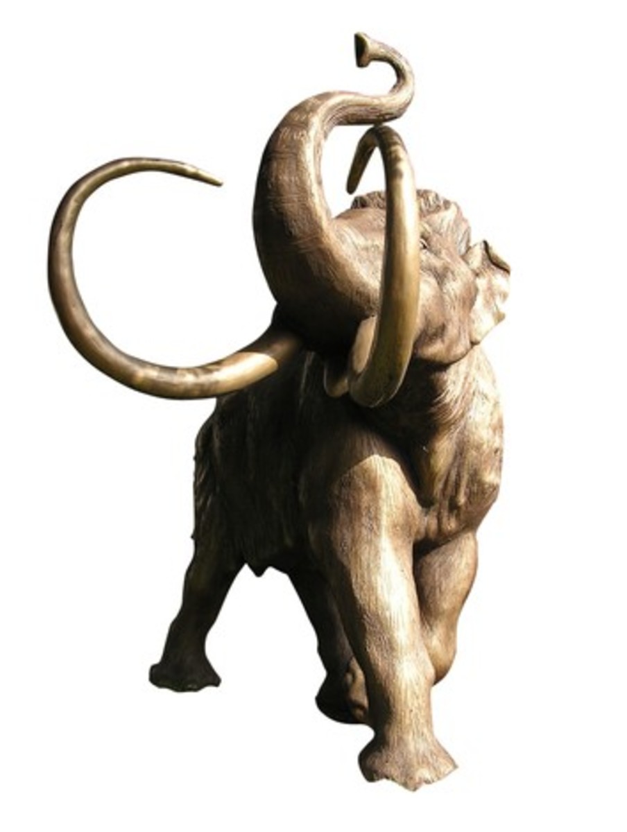 The mammoth lived during the Tertiary period.