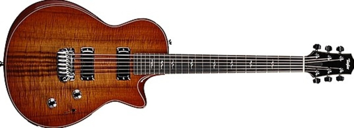 Solidbody Electric Guitars by Taylor. SB-C2-T Custom Koa Tremolo 