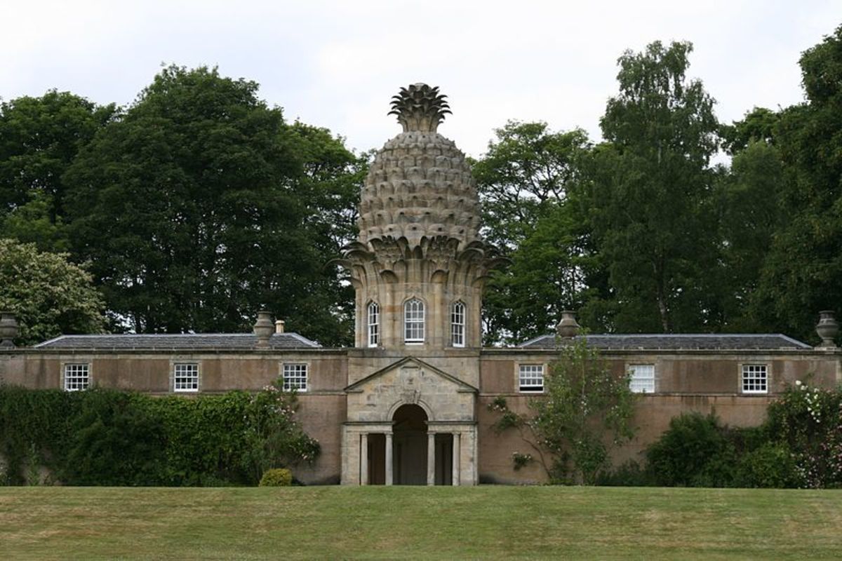The Dunmore Pineapple, a folly ranked "as the most bizarre building in Scotland", stands in Dunmore Park, near Airth in Stirlingshire, Scotland.