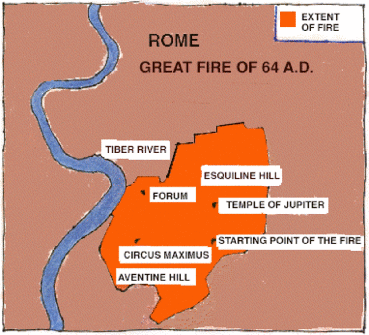 The extent of the Great Fire left much of urban Rome devastated, which called for Nero to rebuild Rome from a "city held together by matches" to a more sustainable city. 