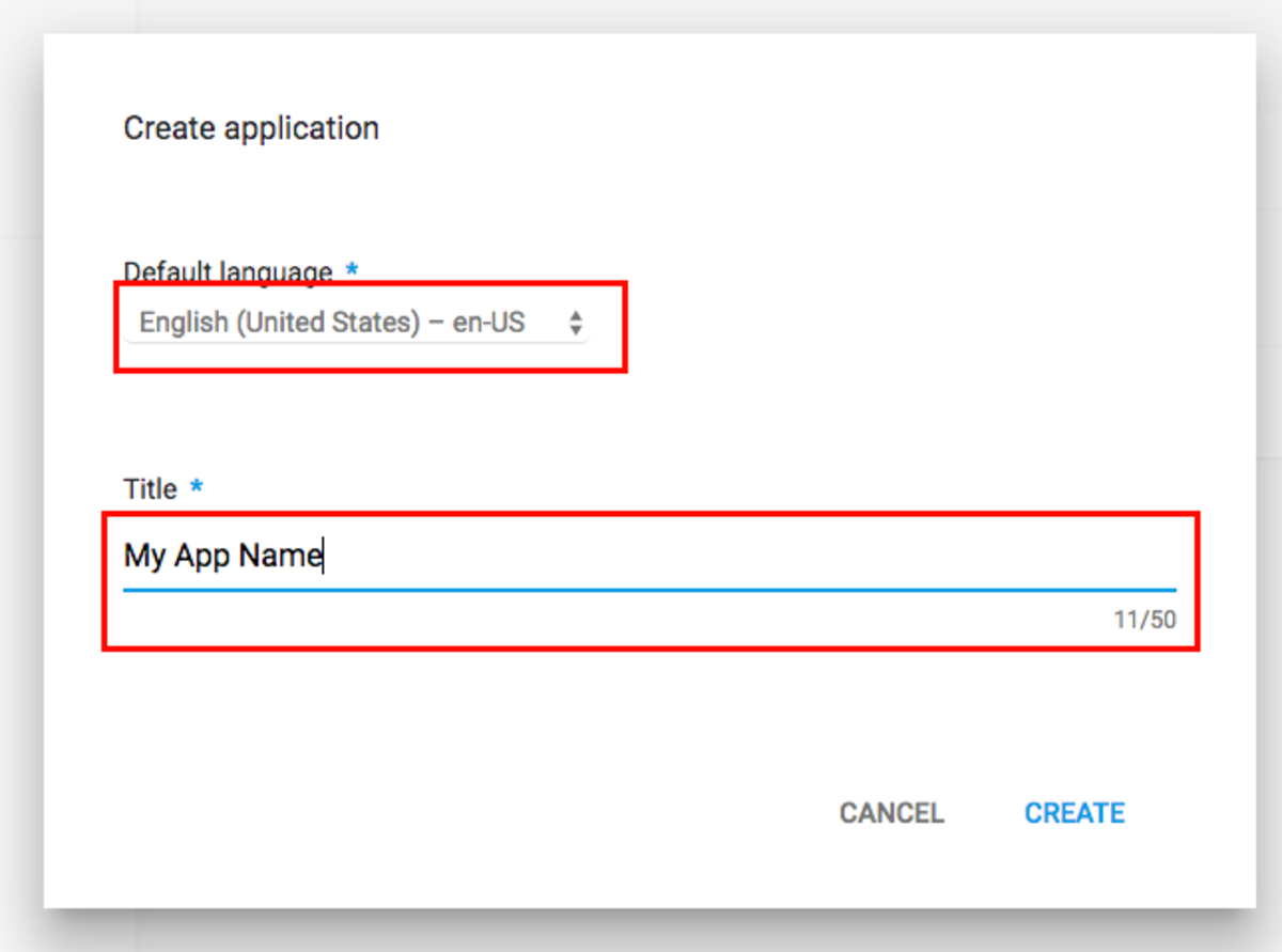 Set Language and Title for your app