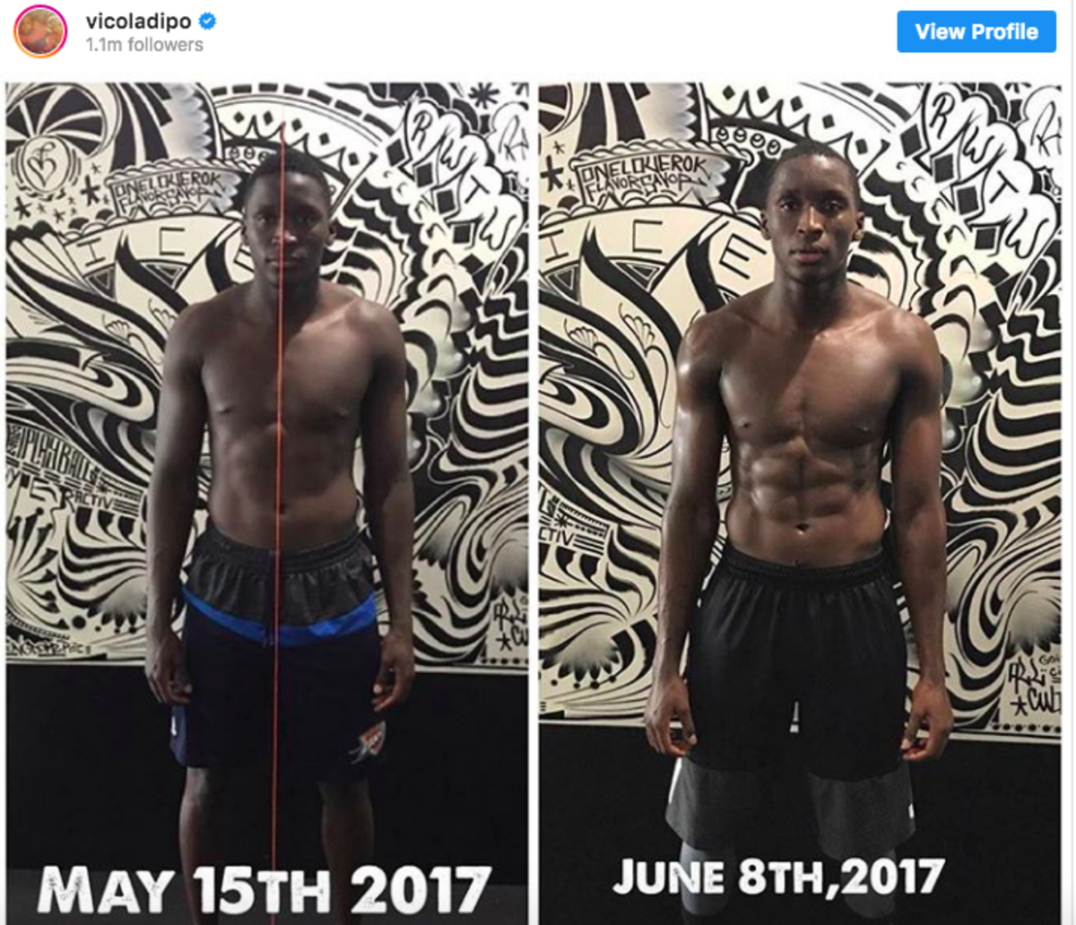 Oladipo's famous 3-week transformation