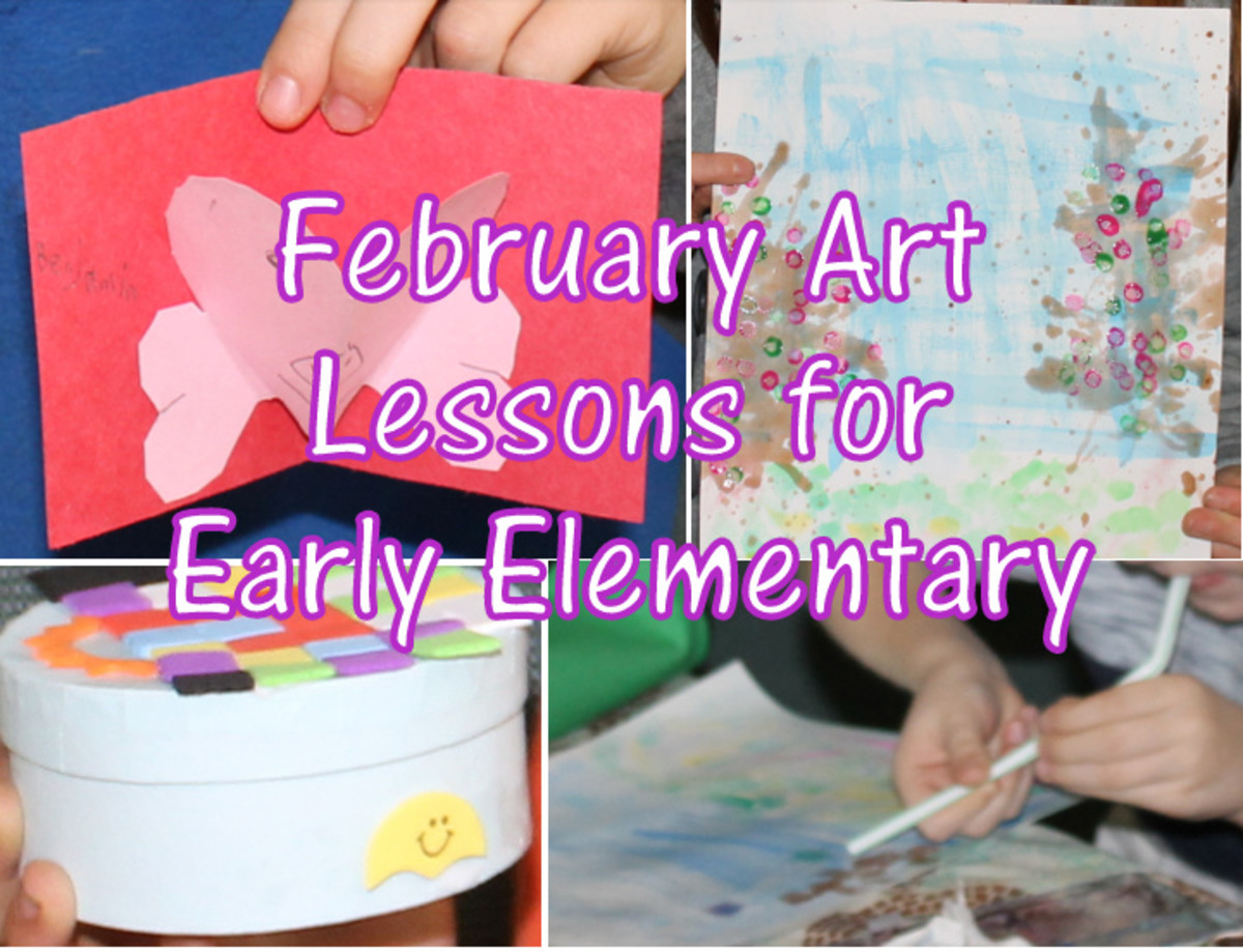 February Art Lessons for Early Elementary