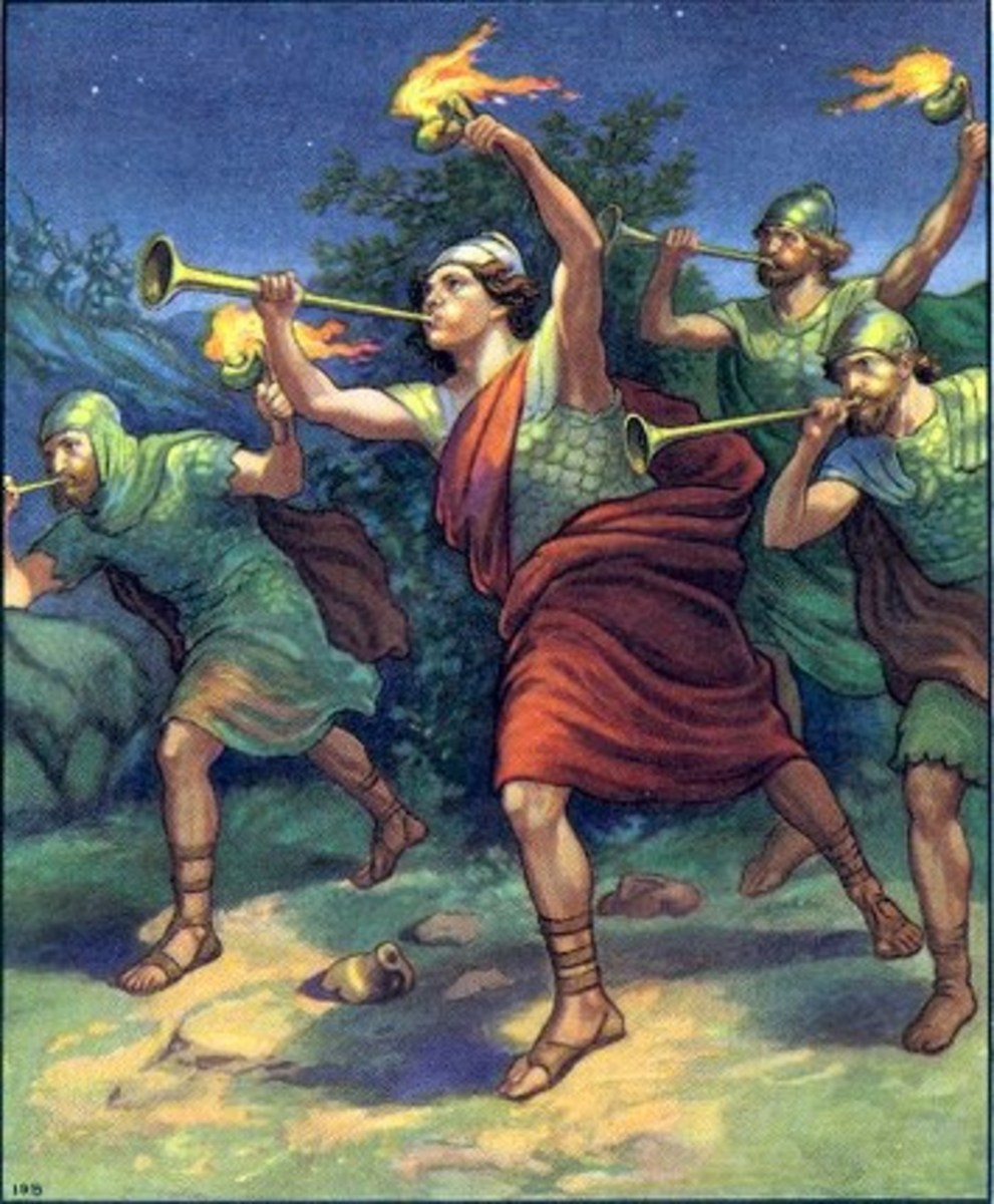 Gideon fighting the Midianites