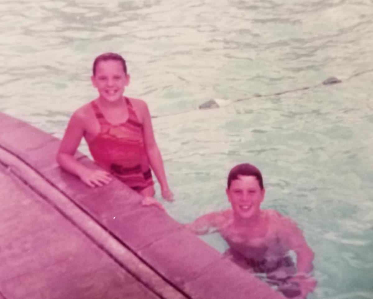 My brother and I always loved swimming in the hotel pool on family vacations. Wisconsin vacation about 1976.