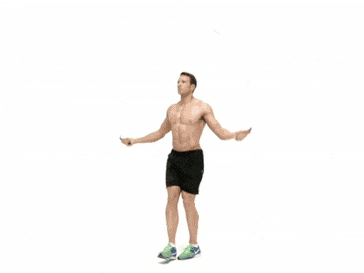Different form of jump rope to challenge the workout