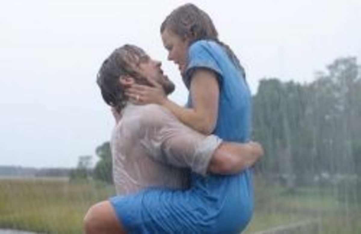 The Notebook kiss in the rain