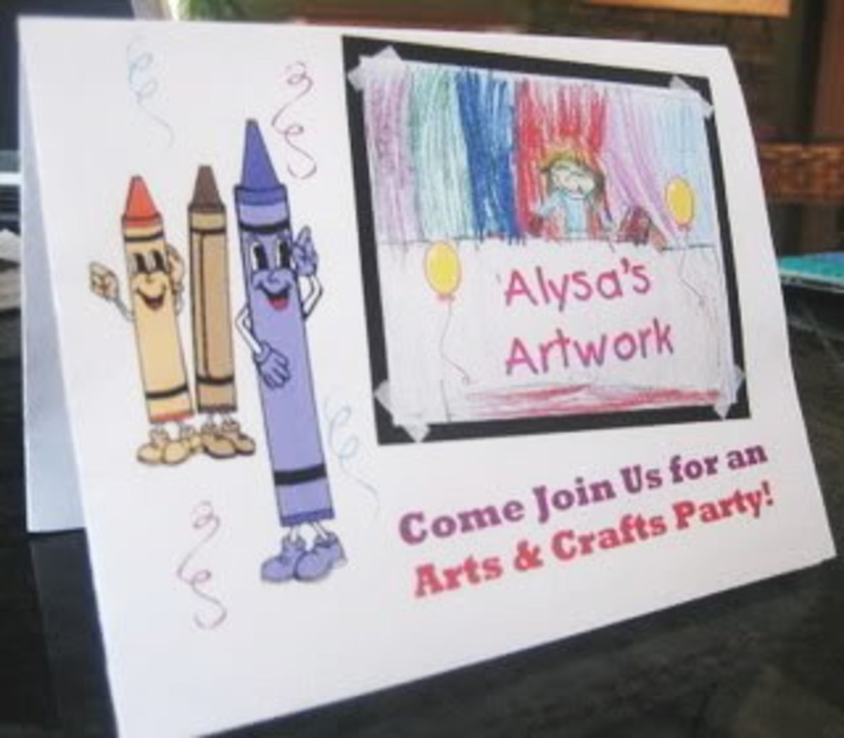 My Kids Birthday Parties: Arts & Crafts Crayon Theme