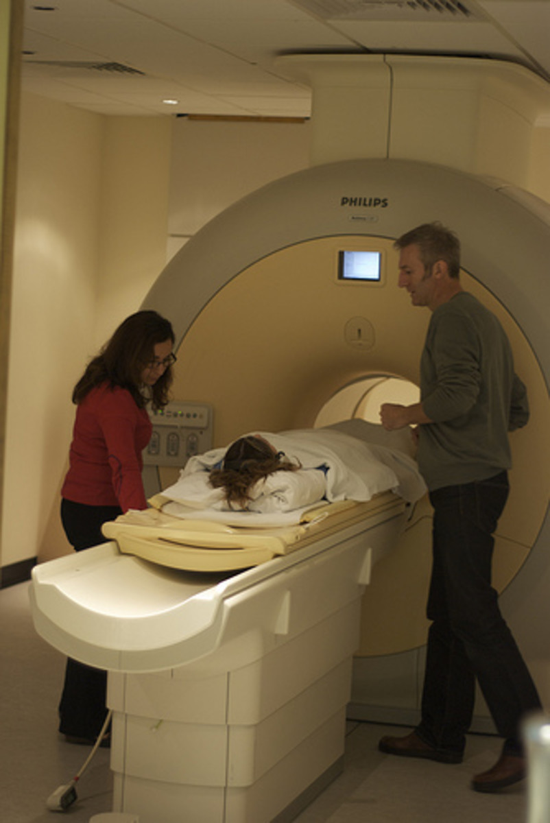 A picture of the typical closed MRI