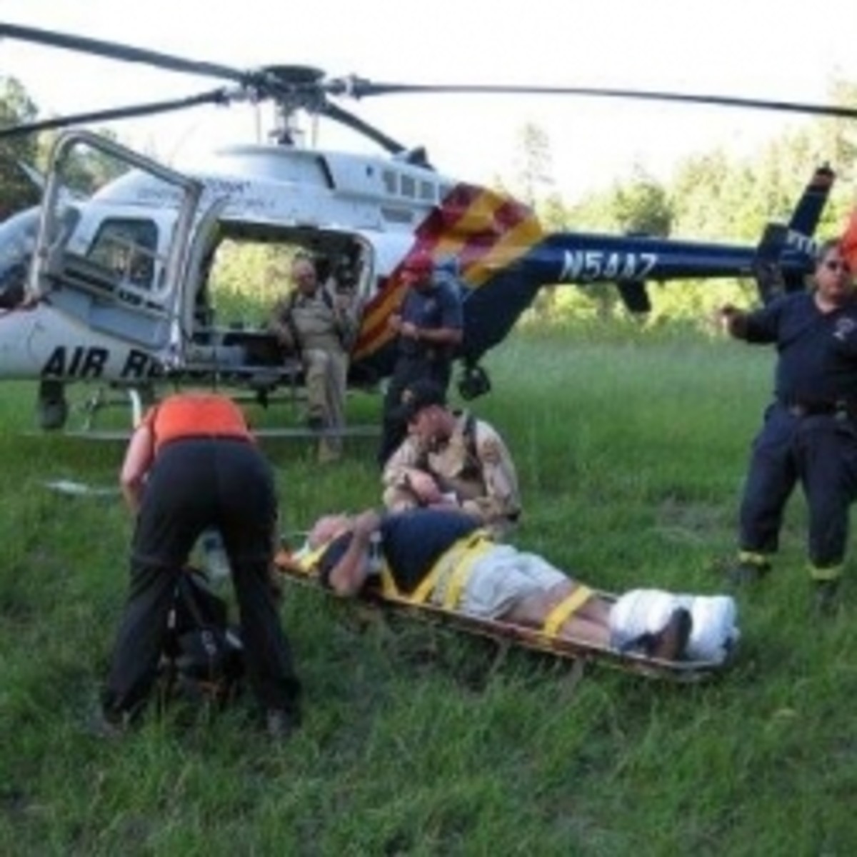 The rescue of an injured hiker 