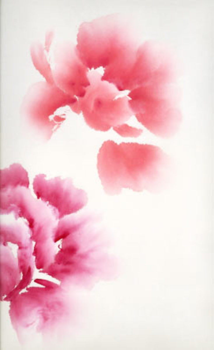 Simple, yet most beautiful, this peony watercolor is from a Chinese artist.