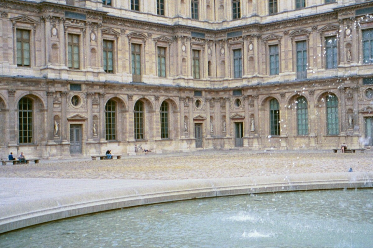Outside the Louvre