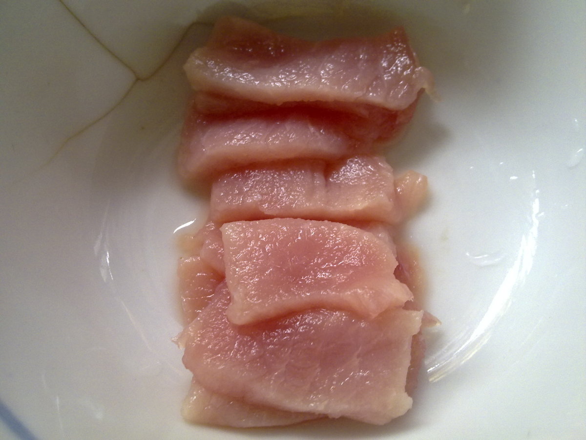 slices pork, you can minced them