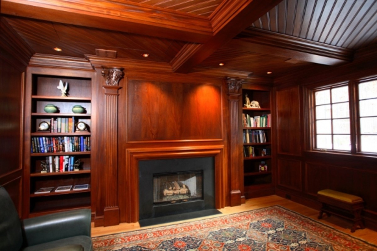 Small Home Wood Paneled Library Smart Wood Paneled Studies Chairish
