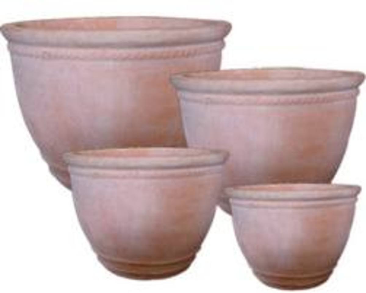 Ceramic and terra cotta pots 