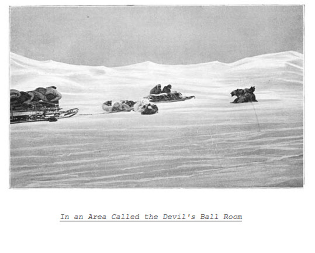 The expedition in a place they called the Devil's Ballroom because of the incredibly brutal winds they endured.