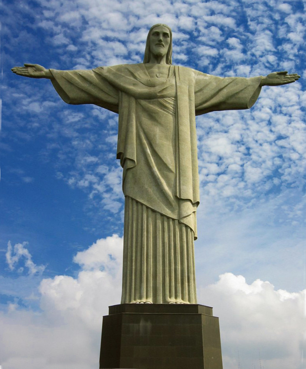 Statue on Corcovado mountain in Rio de Janeiro, portraying Christ Jesus, son of God. 