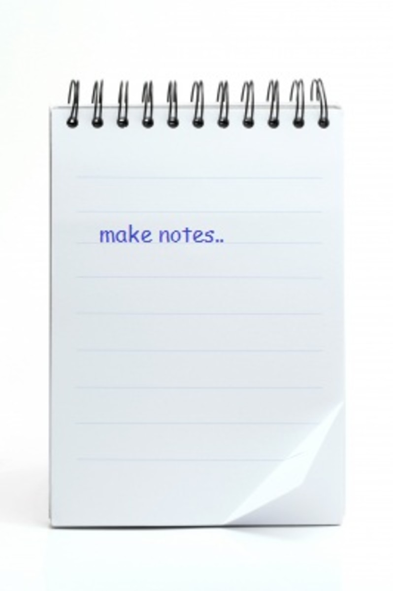 Scrible notes.
