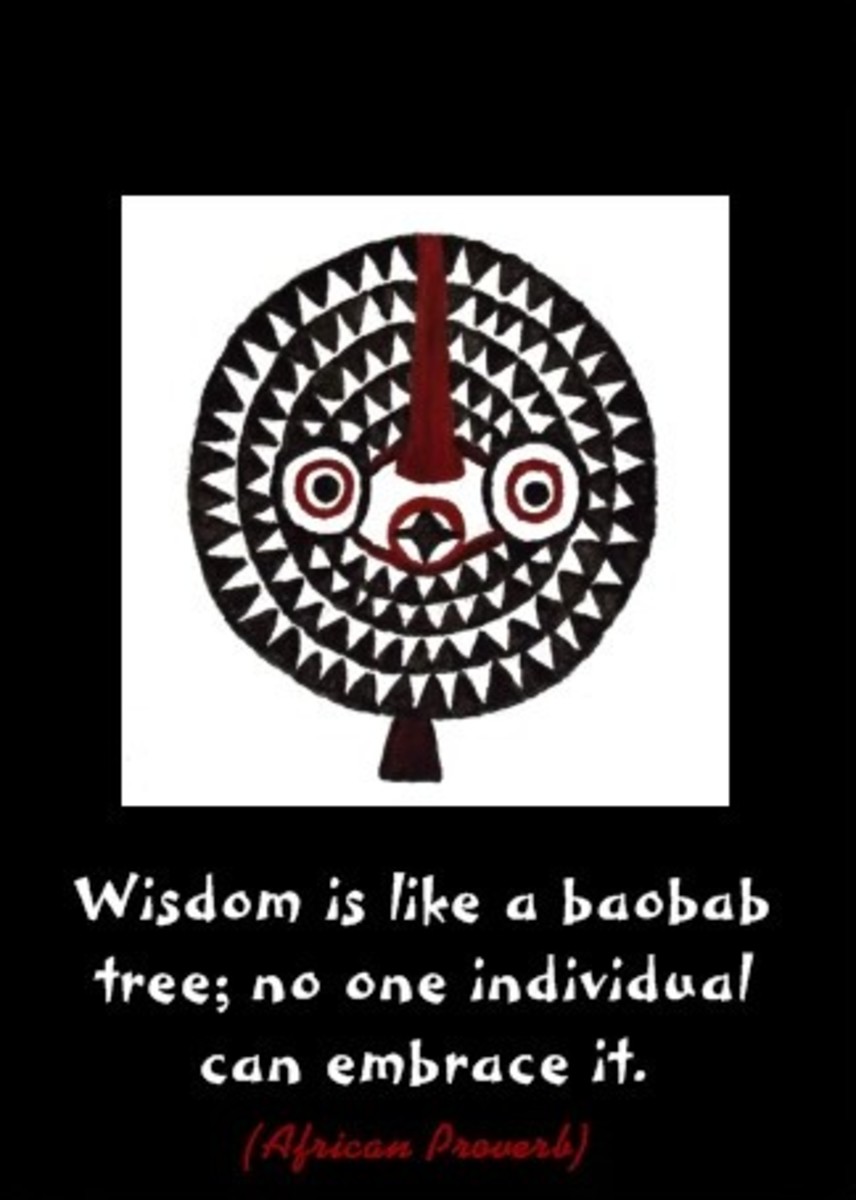 Quote Card featuring Bwa African Mask Painting