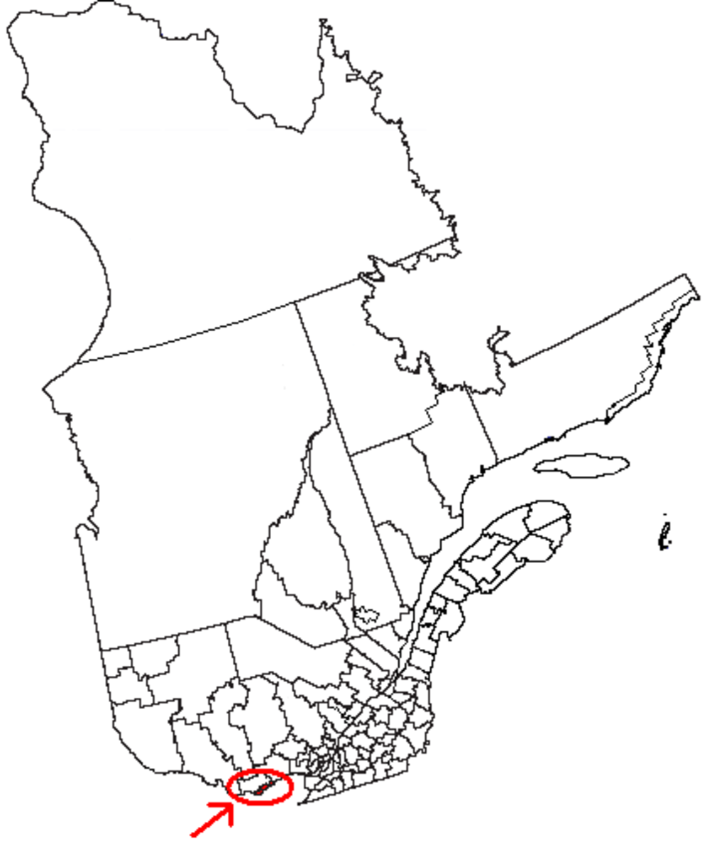 Map location of Gatineau, Quebec