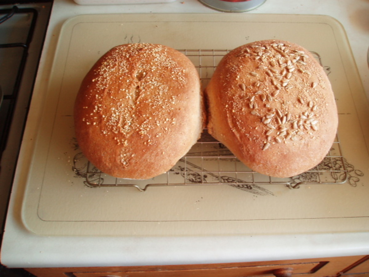 two lovely loaves hot from the oven!!!