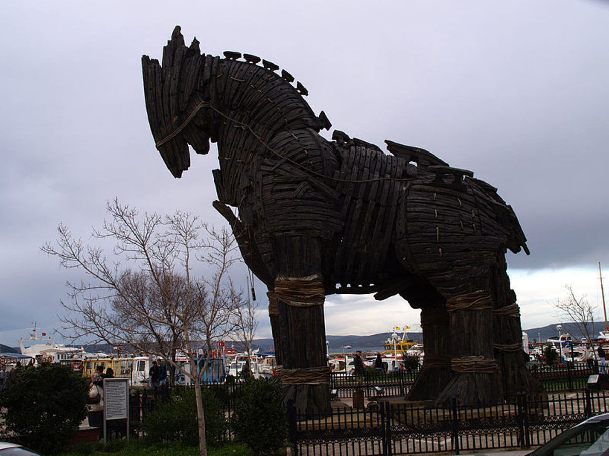 Replica of legendary Trojan Horse