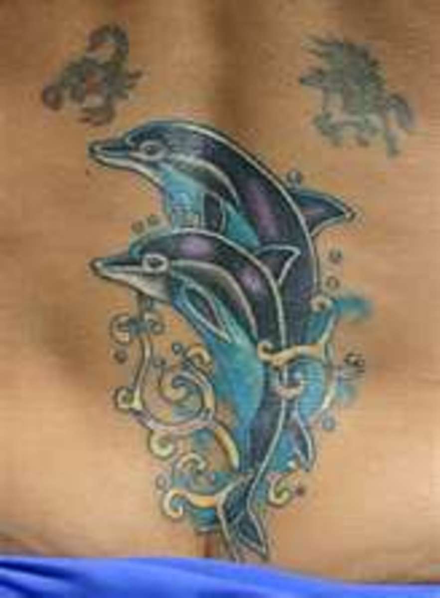 Small Dolphin Tattoos