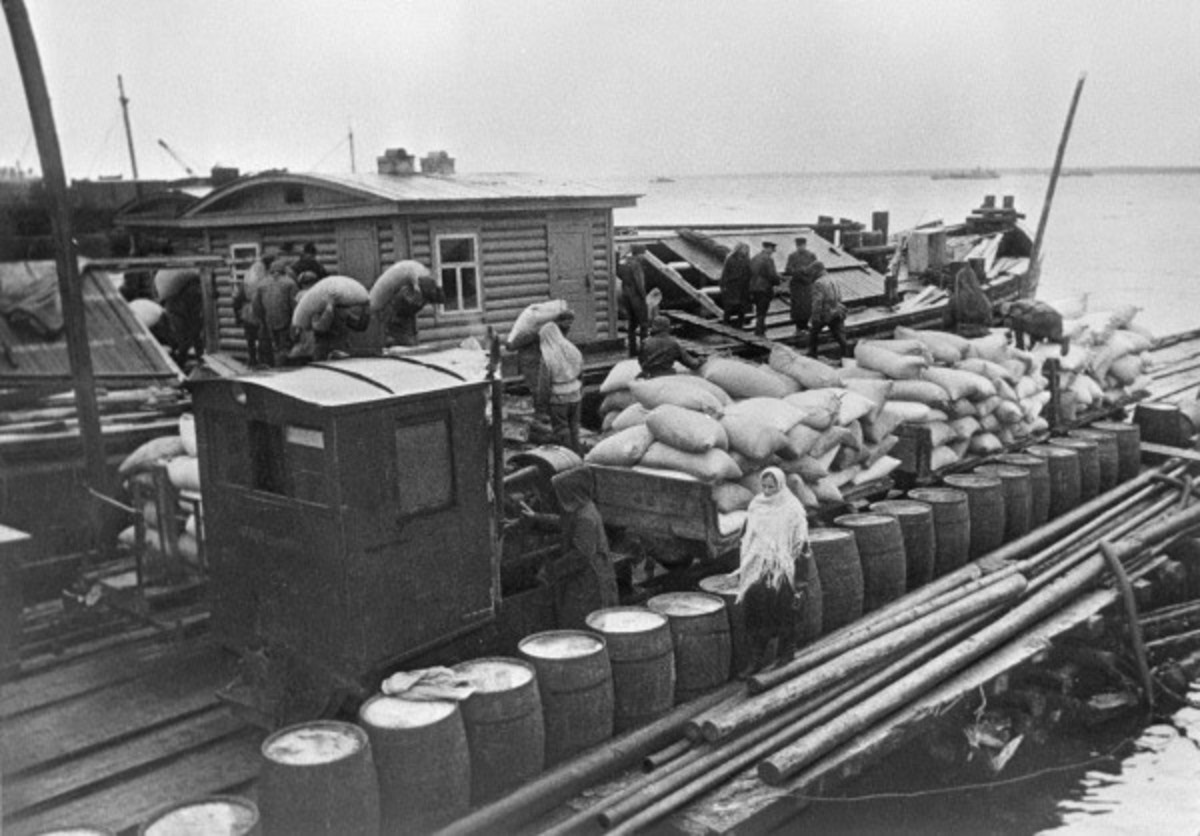 Some supplies were brought into Leningrad across Lake Lagoda but the journey was subject to German bombardment and was extremely dangerous.