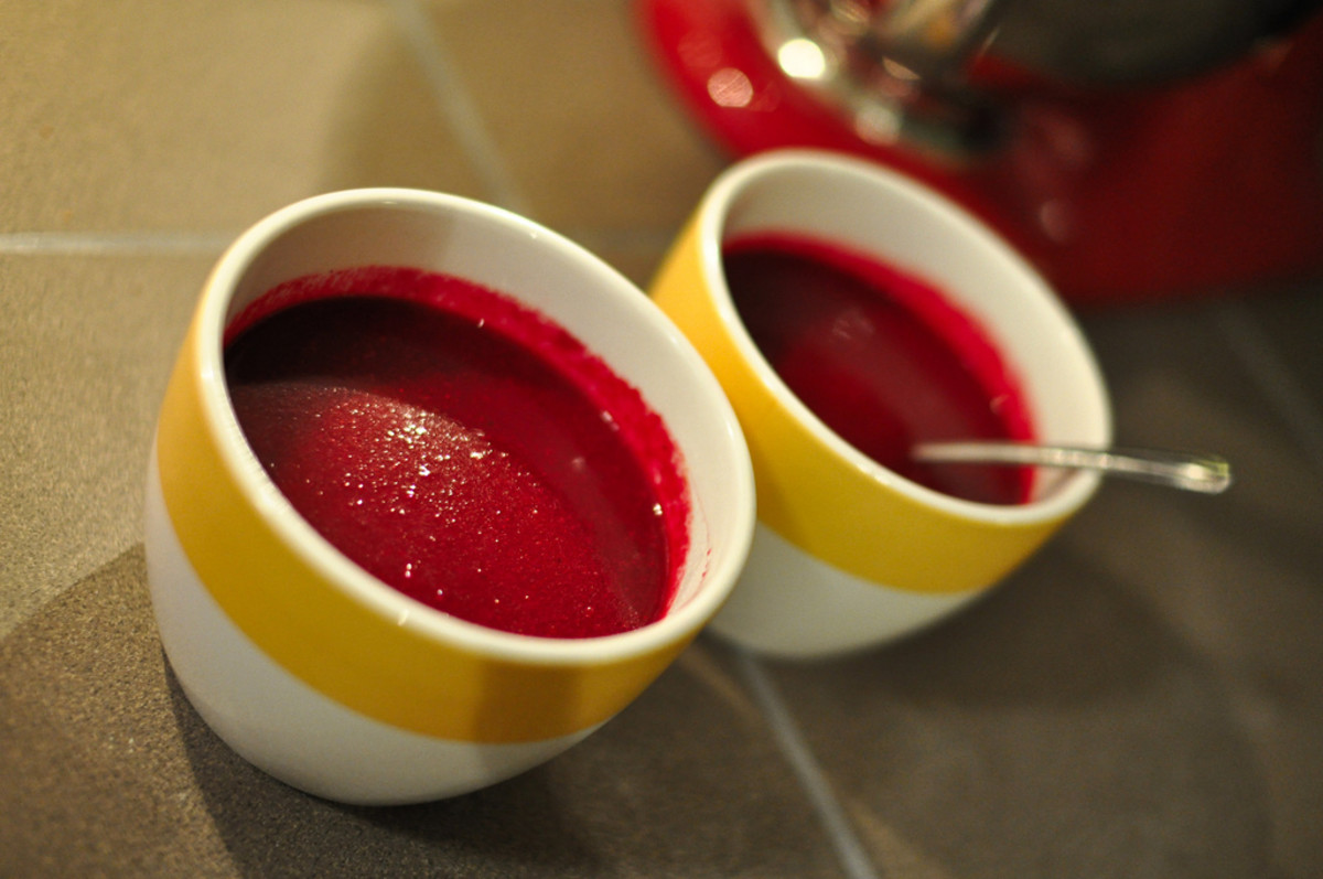 For the brave, beet soup for Halloween Bloody Party Menus!