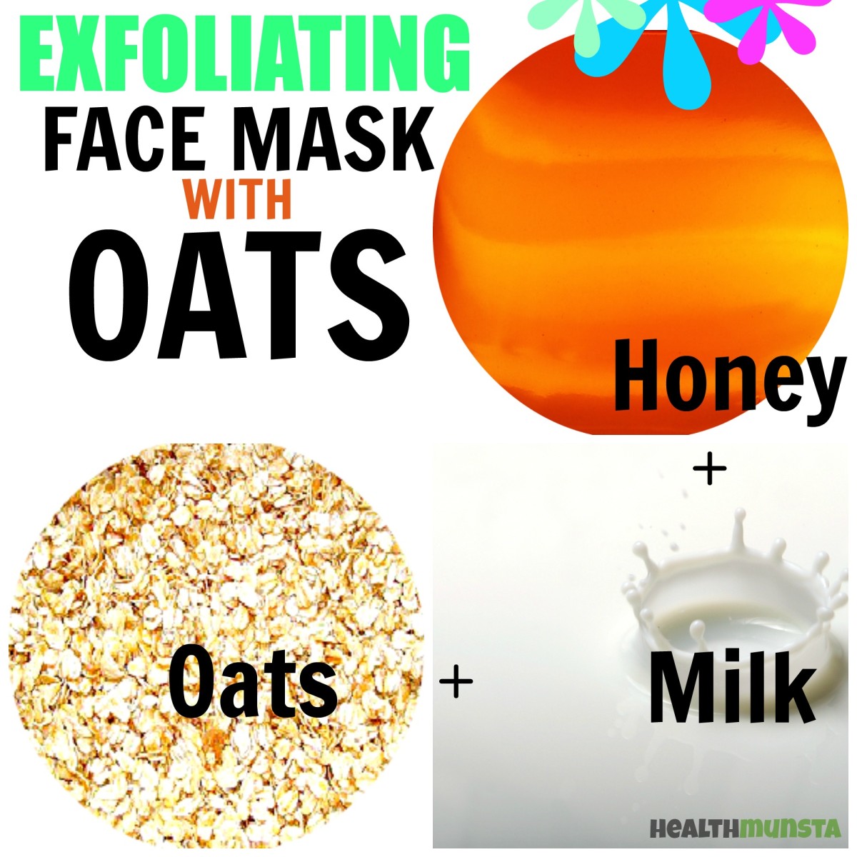 It's Spa Time! Exfoliate dead skin cells with a simple oats face mask containing honey and milk.