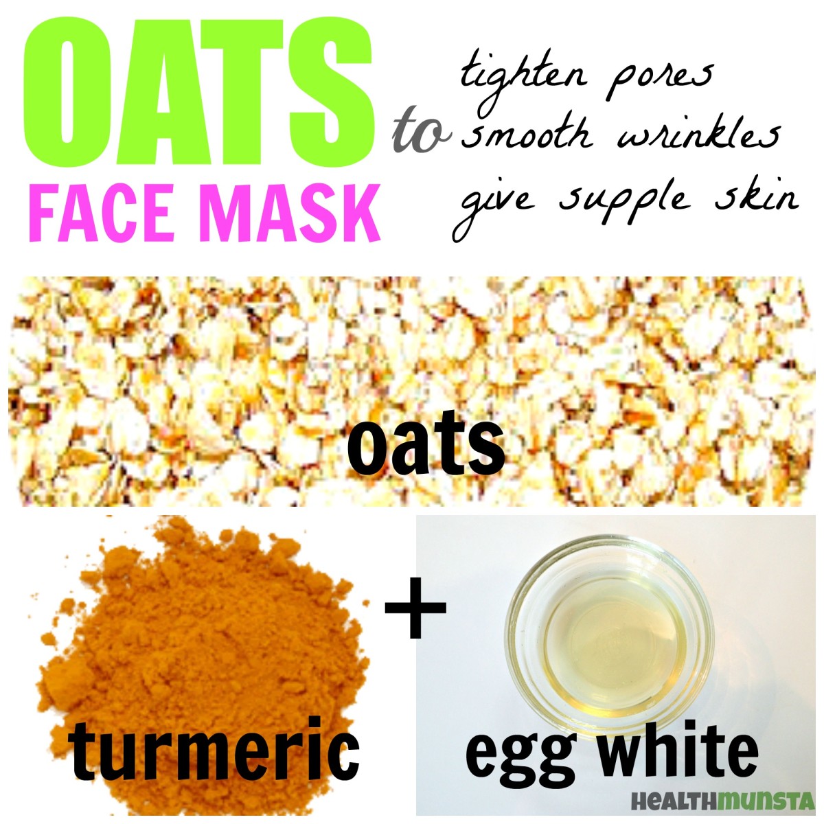 Tighten large pores using this easy anti-aging oats face mask that fights wrinkles and creates youthful supple skin. 