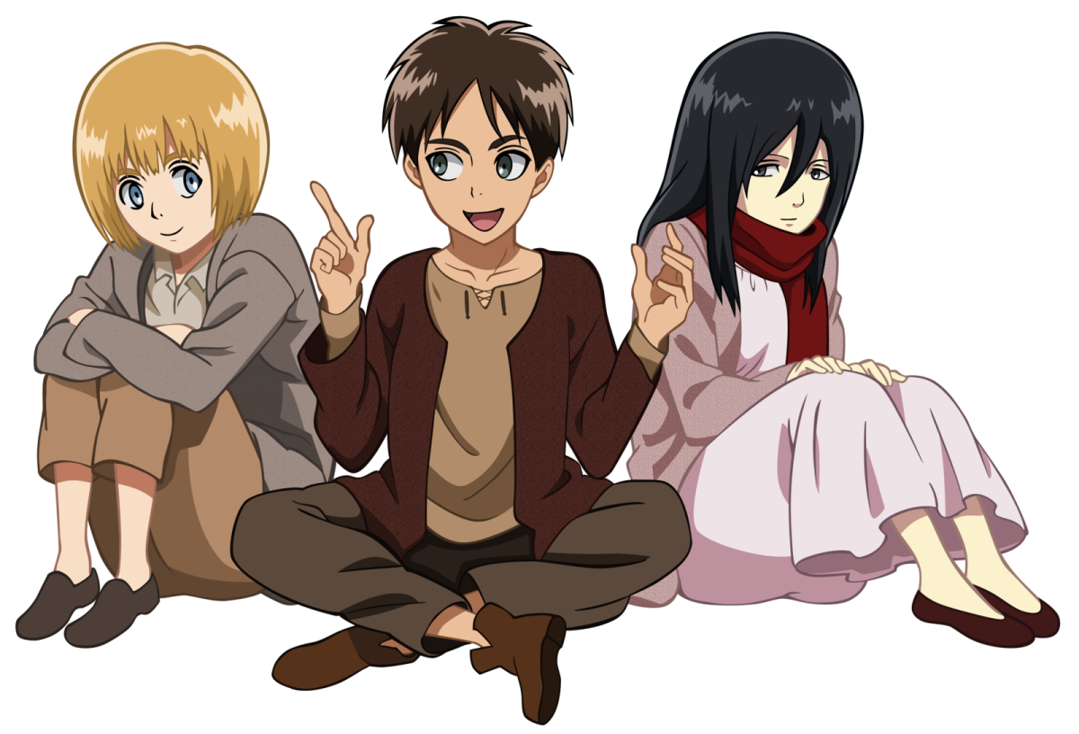 Eren, Mikasa and Armin from Attack on Titan