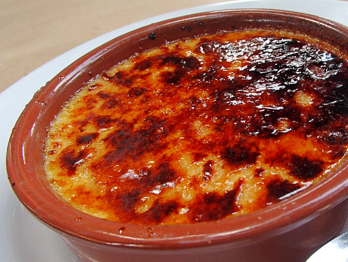 Crème brulee - the quintessential French dessert - served at many restaurant in Paris.