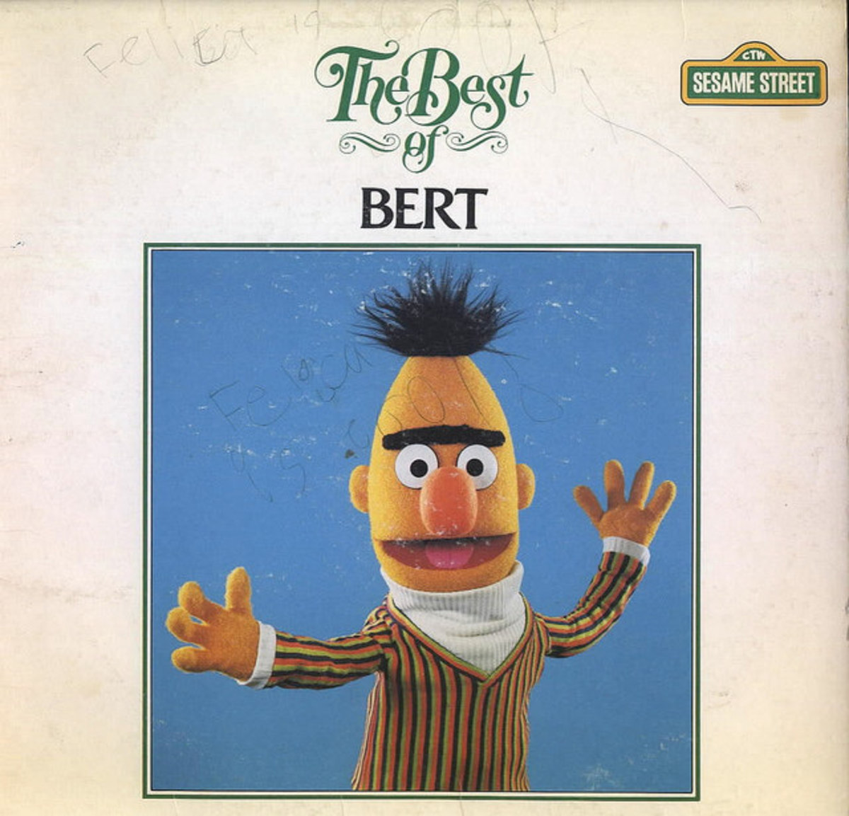 Sesame Street "The Best of Bert" Childrens Television Workshop CTW 22107 12" Vinyl Record (1977) Jim Henson