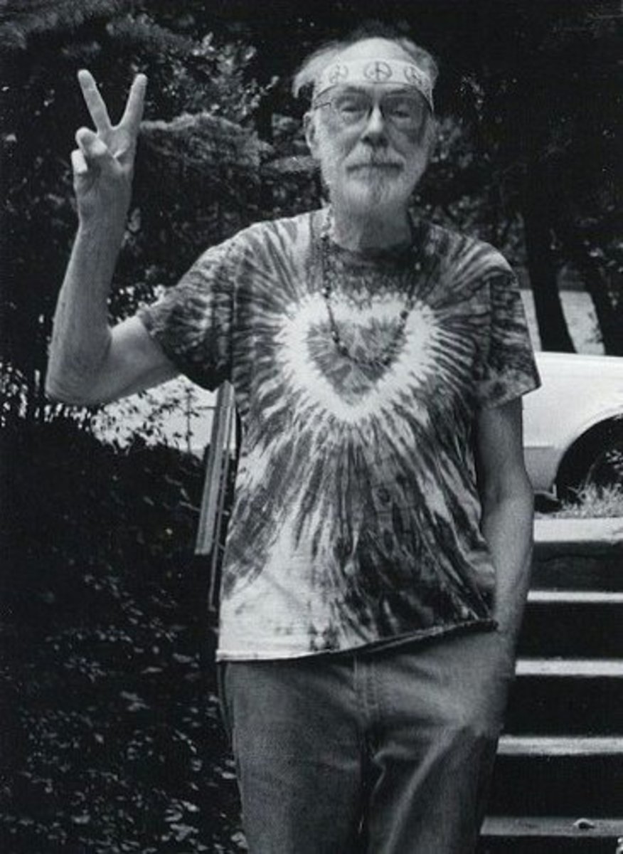This hippie is living his life just the way he wants! Peace, man!    