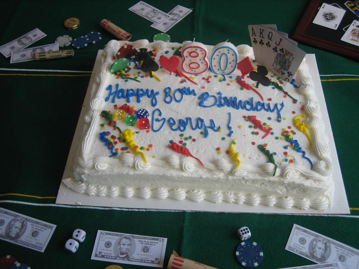 A festive cake for an eightieth birthday 