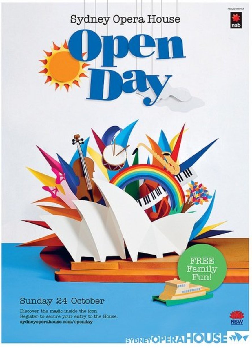 I love the colours in this sculpture, which was commissioned in 2010 by The Sydney Opera House for their open day poster.