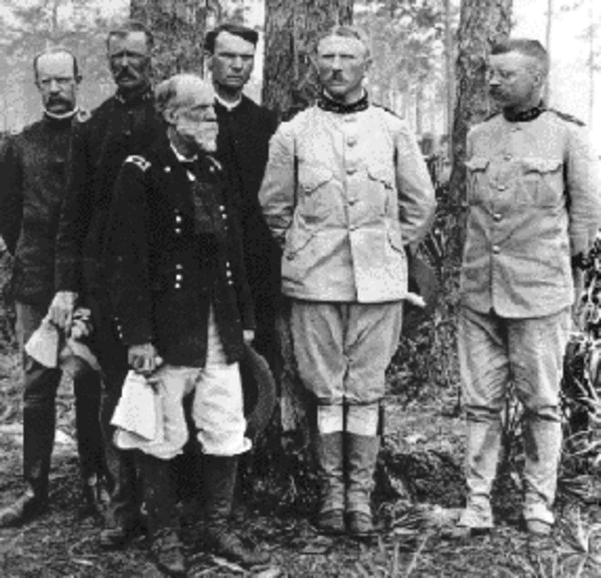 Theodore Roosevelt and the other officers of 1st Volunteer Cavalry Regiment
