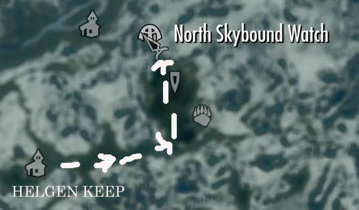Skyrim Get to North Skybound Watch