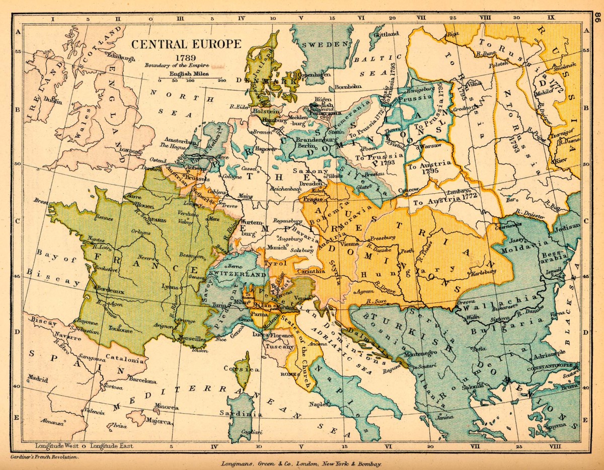 Карта мира 1800 годов