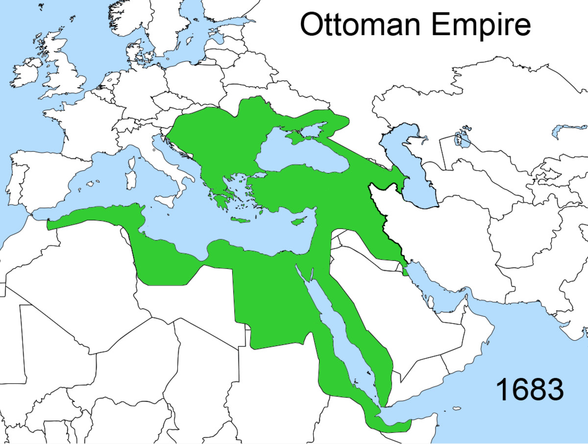 MAP OF THE MUSLIM OTTOMAN EMPIRE (1683) SHOWS HOW FAR THEY MADE IT IN THEIR PLAN TO CONQUER ALL OF CHRISTIAN EUROPE