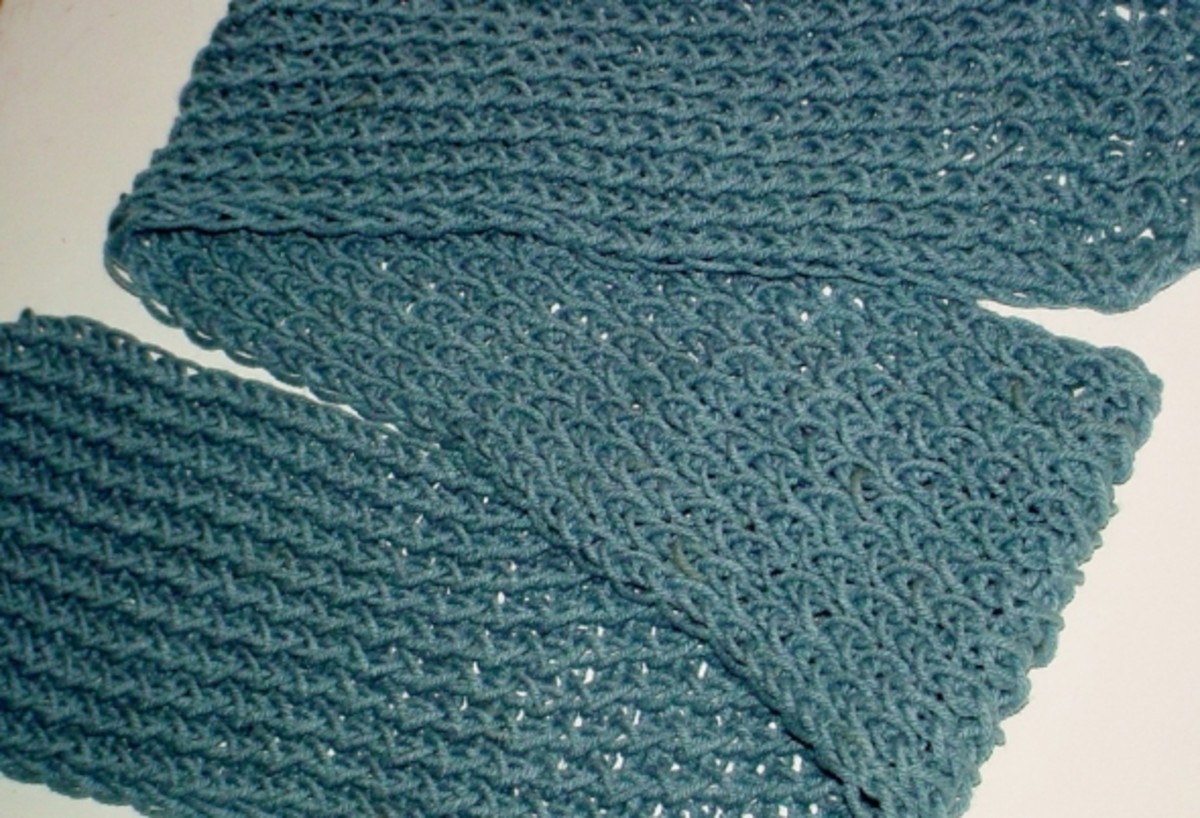 Loom Knit Figure 8 Mix Scarf, Double Loom Knitting