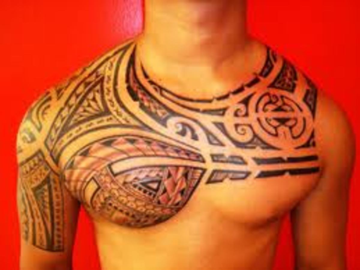 Polynesian chest tattoo by Samuel Shaw » Kulture Tattoo Kollective