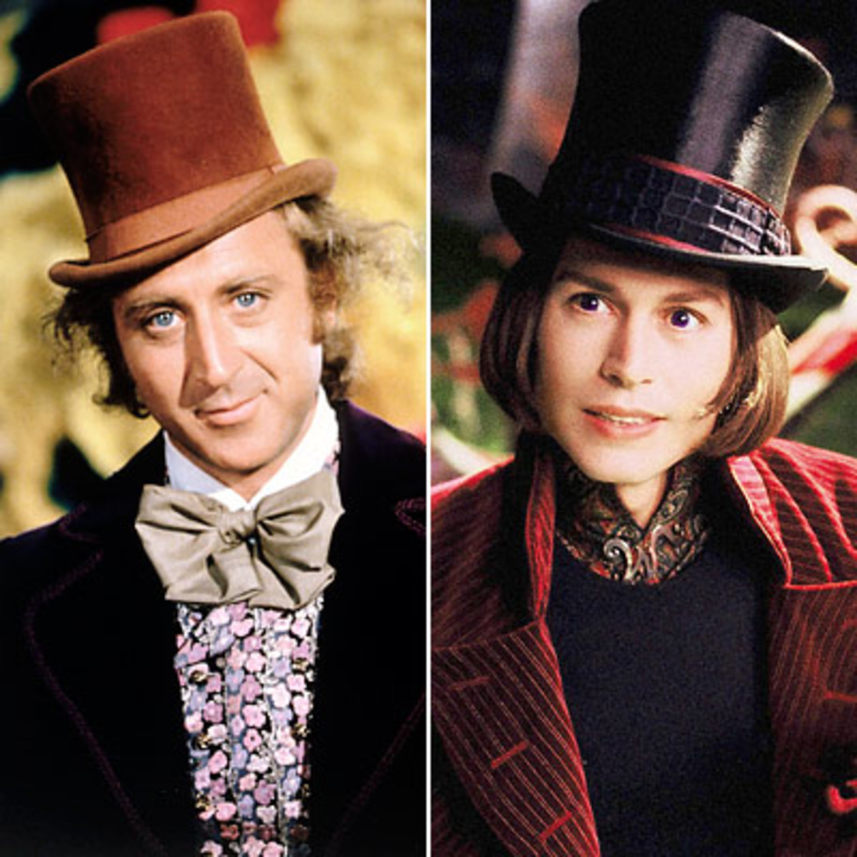 The two versions of Willy Wonka