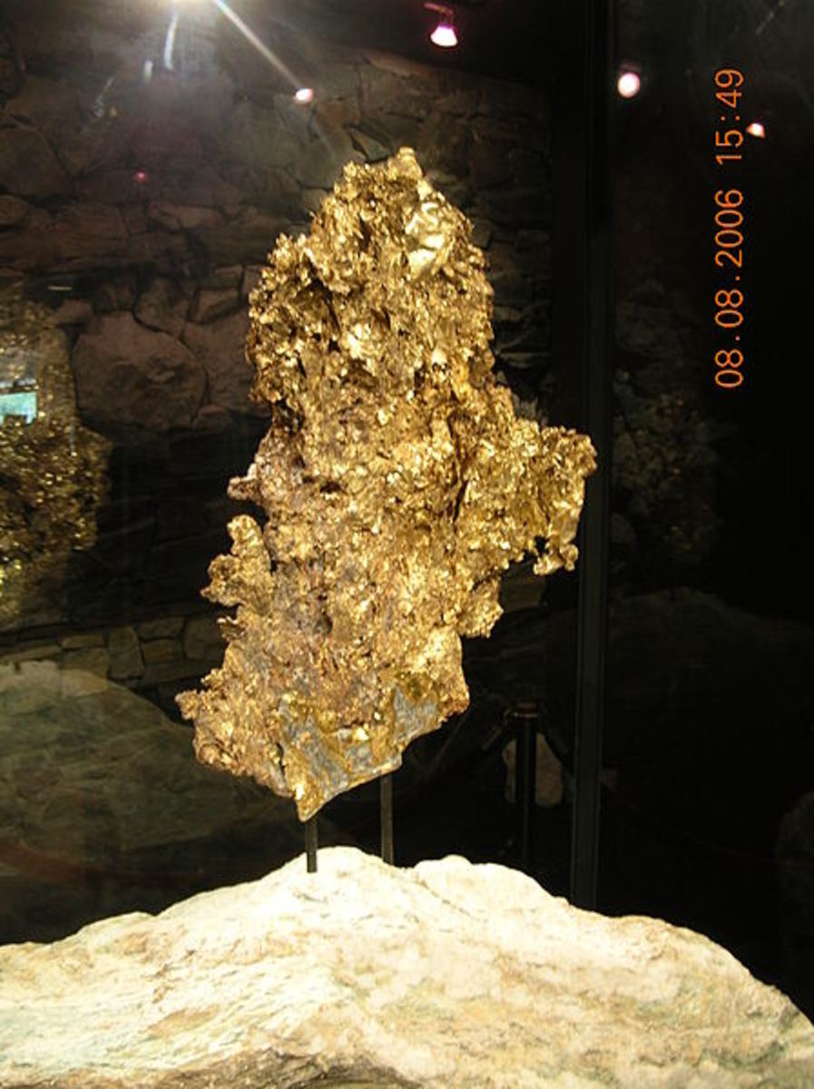 Ironstone's "Crown" Jewel, the 44 lb. crystalline gold specimen, the world's largest. On display to the public at Ironstone Vineyards, Murphys, CA