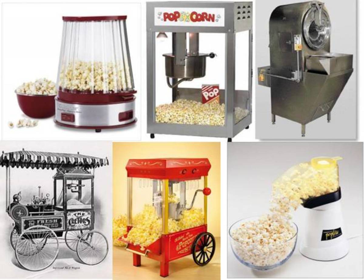Different types of popcorn machines