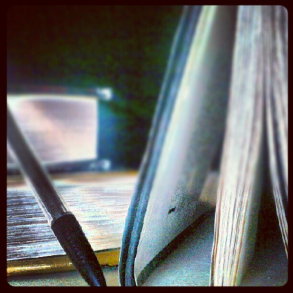 Book and pencil